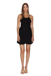 Backless Black Viscose Mini Dress