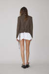 Brown Oversized Blazer With Vest Type Back