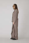 Brown Oversized Blazer With Vest Type Back