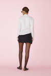 White Viscose Wrap Effect Blouse - SS25