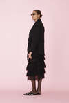 Black Cutout Blazer White Belt - SS25