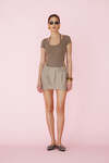 Brown-Gold Mini Skirt - SS25