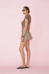 Brown-Gold Mini Skirt - SS25
