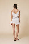 White Cotton Top With Lace Inserts - SS25