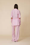 Elastic Waist Rose Linen Trousers - SS25