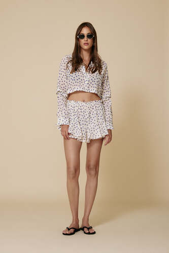 Printed Floral Cotton Short - PNK Casual