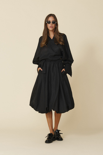 Balloon Black Midi Skirt - FW25 - PNK Casual