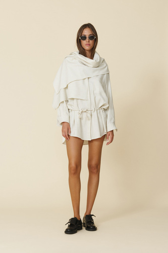 Dress with detachable shawl - PNK Casual