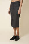 Grey Striped Midi Skirt - FW25