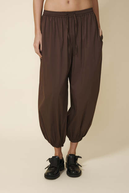 Brown Cotton Pants