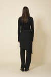 Black Pants With Asymmetrical Overlaid Skirt - FW25
