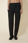 Black Pants With Waist Detail - FW25