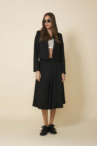 Black Midi Skirt - PNK Casual
