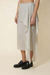 Light-Gray Midi Skirt With An Asymmetric Cut And Soft Side Draping - FW25