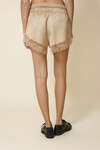 Beige Shorts Finished With Delicate Lace Trim At The Hem - Pre-Spring26