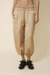 Beige Viscose Pants With Lace Insert At The Waistband - Pre-Spring26