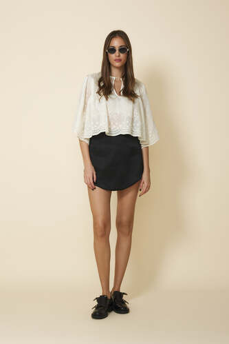 Off-White Embroidered Top - Pre-Spring26 - PNK Casual