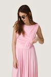 Rose Backless dress featuring a front draped design - SS26