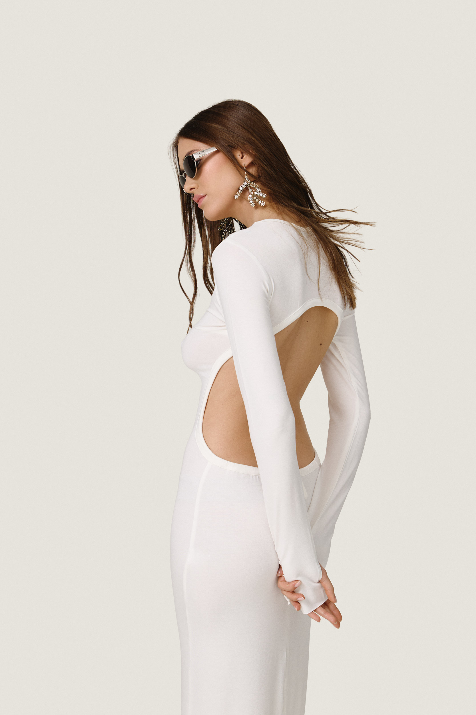 Backless Dress With An Adjustable Lace-Up Detail - SS26