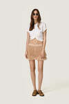 Beige Shorts With Fine Pleats - SS26