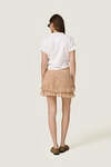 Beige Shorts With Fine Pleats - SS26