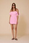 Backless Rose Cotton Mini Dress