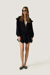 Black Oversized Cotton Blouse