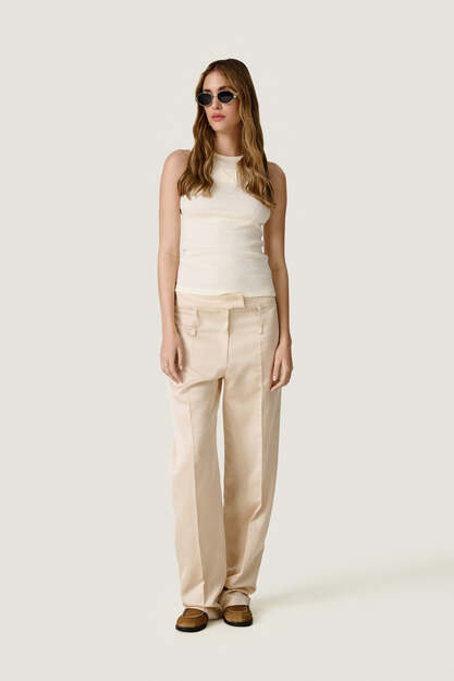 Yellow Butter Cotton Tank Top - SS26