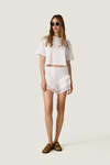 White Cotton Lace Shorts - SS26