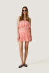 Coral Lace Shorts With Ruffles - SS26