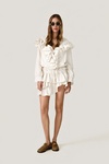 Off White Blouse With Ruffled Details - SS26