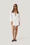 Off White Oversized Cotton Blouse