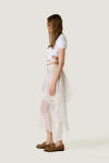 Short white top with side waist cut-outs - SS26
