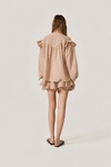 Beige Oversized Cotton Blouse