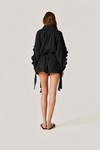 Black Dress With Ruffled Details - SS26