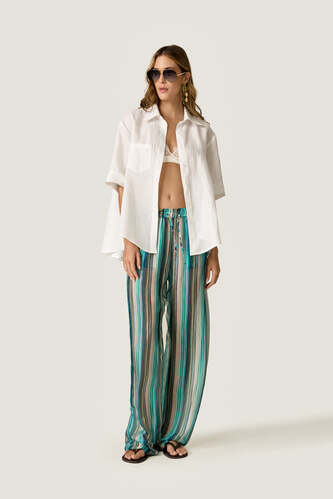 Fluid silk-viscose pants crafted -Limited Edition - PNK Casual
