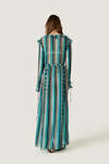 Fluid silk-viscose maxi dress with delicate ruffle details - Limited Edition