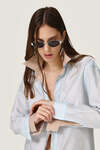 Statement layered shirt crafted from two contrasting shirts - SS26