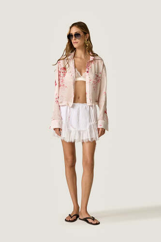 Floral Print Relaxed-Fit Shirt - PNK Casual