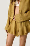 Relaxed-Fit Shirt with Adjustable Drawstring Hem
