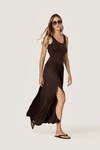 Flowy maxi skirt with a side slit