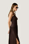 Flowy maxi skirt with a side slit