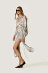 Wrap Printed Satin Skirt