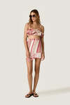 Striped Wrap Mini Skirt