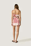 Striped Wrap Mini Skirt
