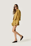 Ruffle-Hem Shorts with Elastic Waist