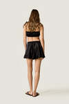 Black Silk Shorts with Fluid Silhouette