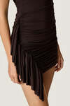 Draped Mini Dress with Open Back