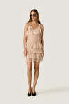 Chantilly Lace Mini Dress with Ruffles