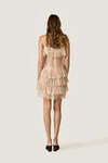 Chantilly Lace Mini Dress with Ruffles
